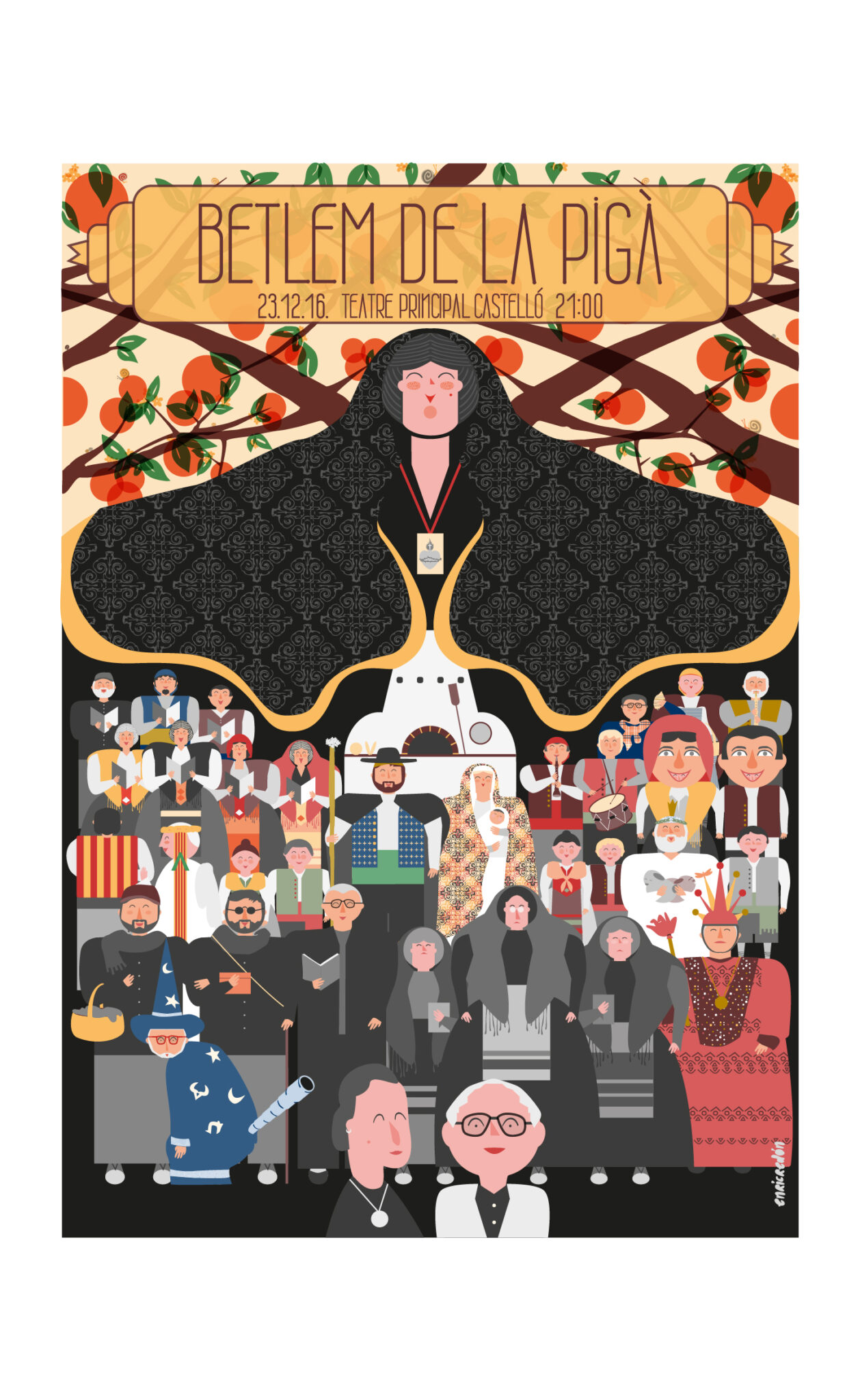 Illustrated Betlem de la Pigà nativity event poster