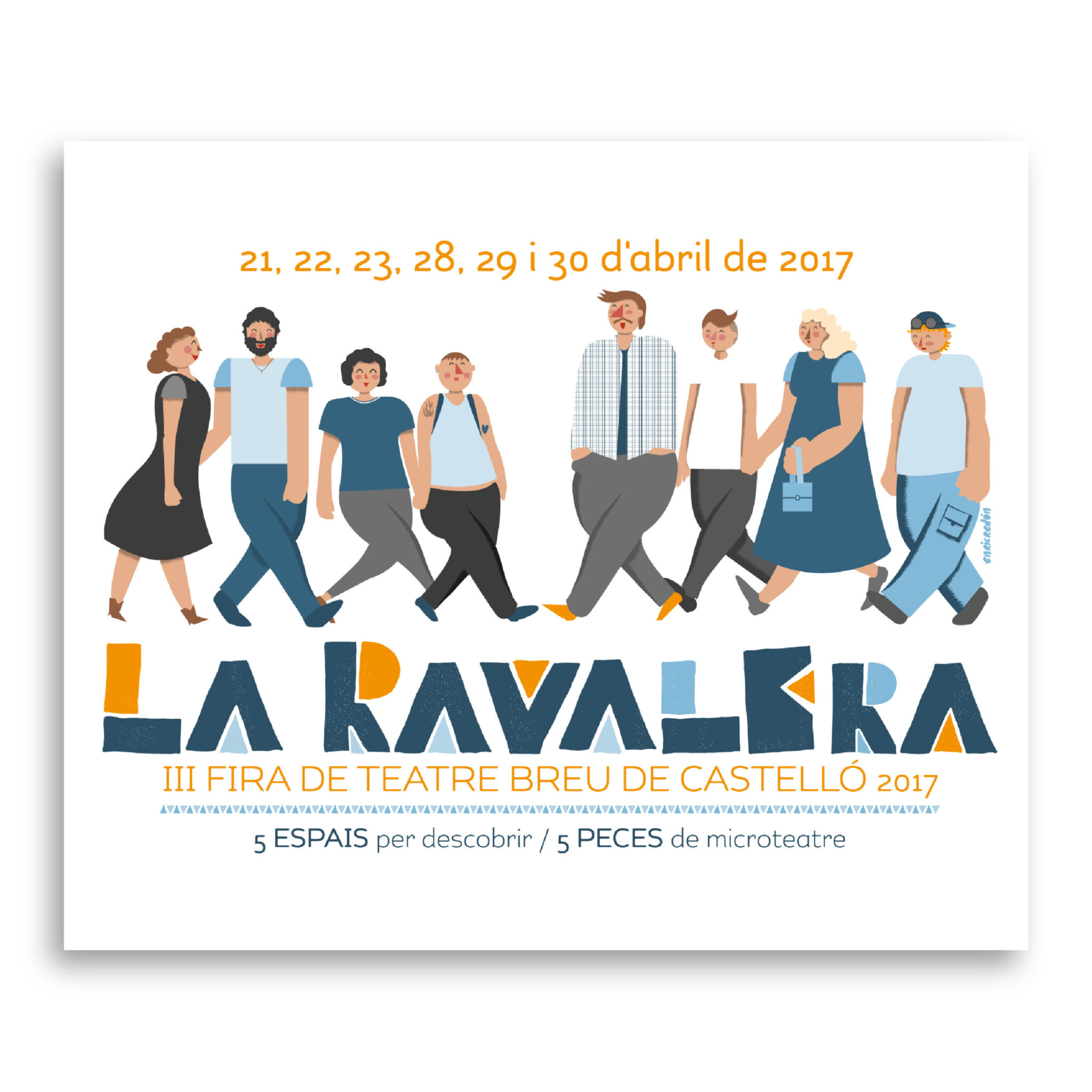 Illustrated poster for La Ravalera theatre festival 2017