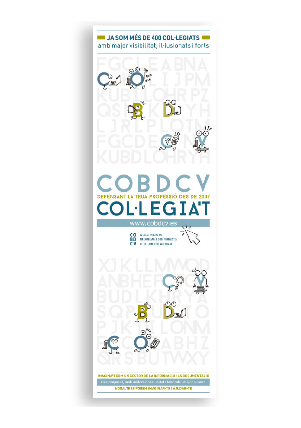 COBDCV collegial membership promotional poster with illustrated letters