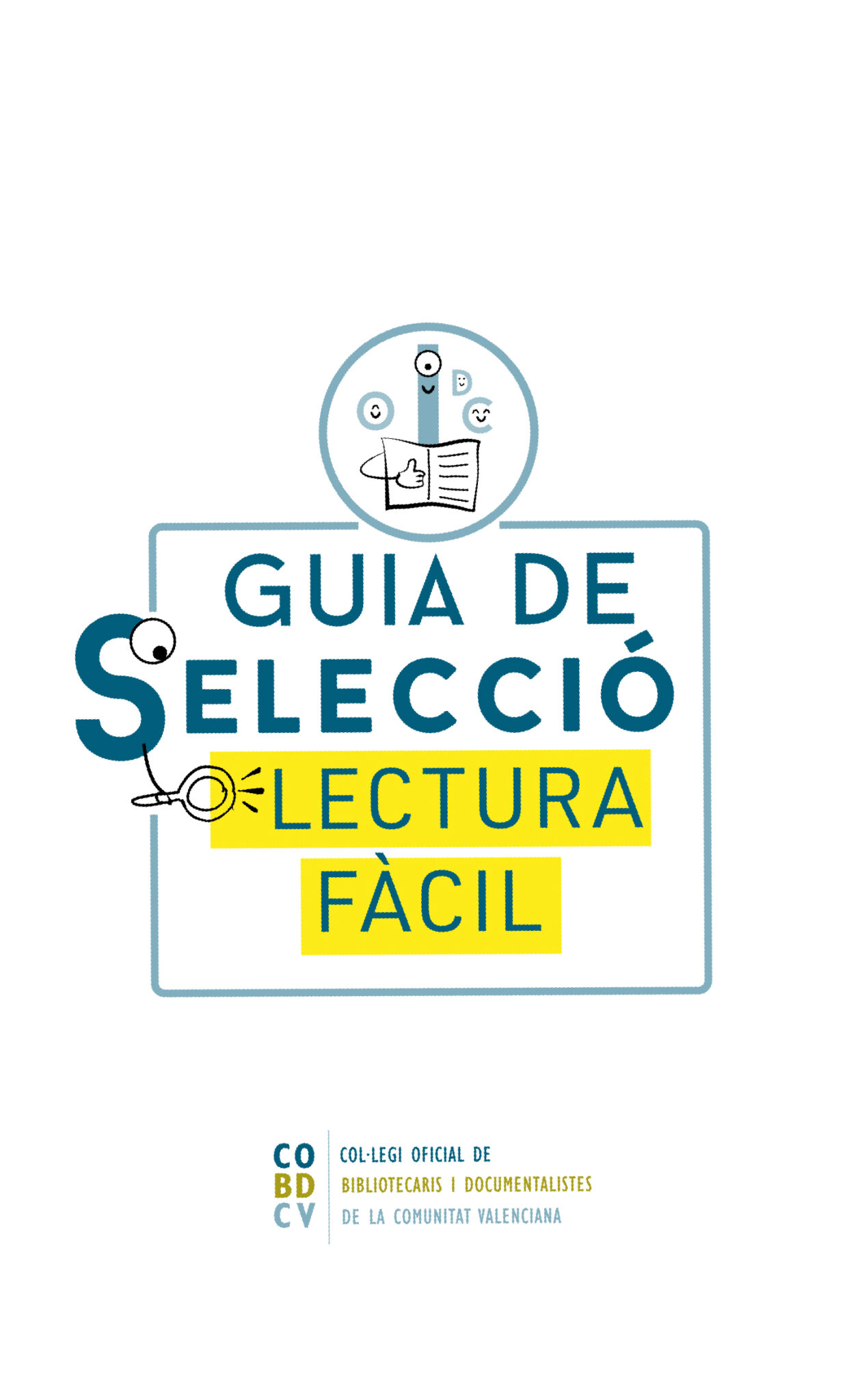 Guía de selección Lectura Fácil logo with cartoon reader