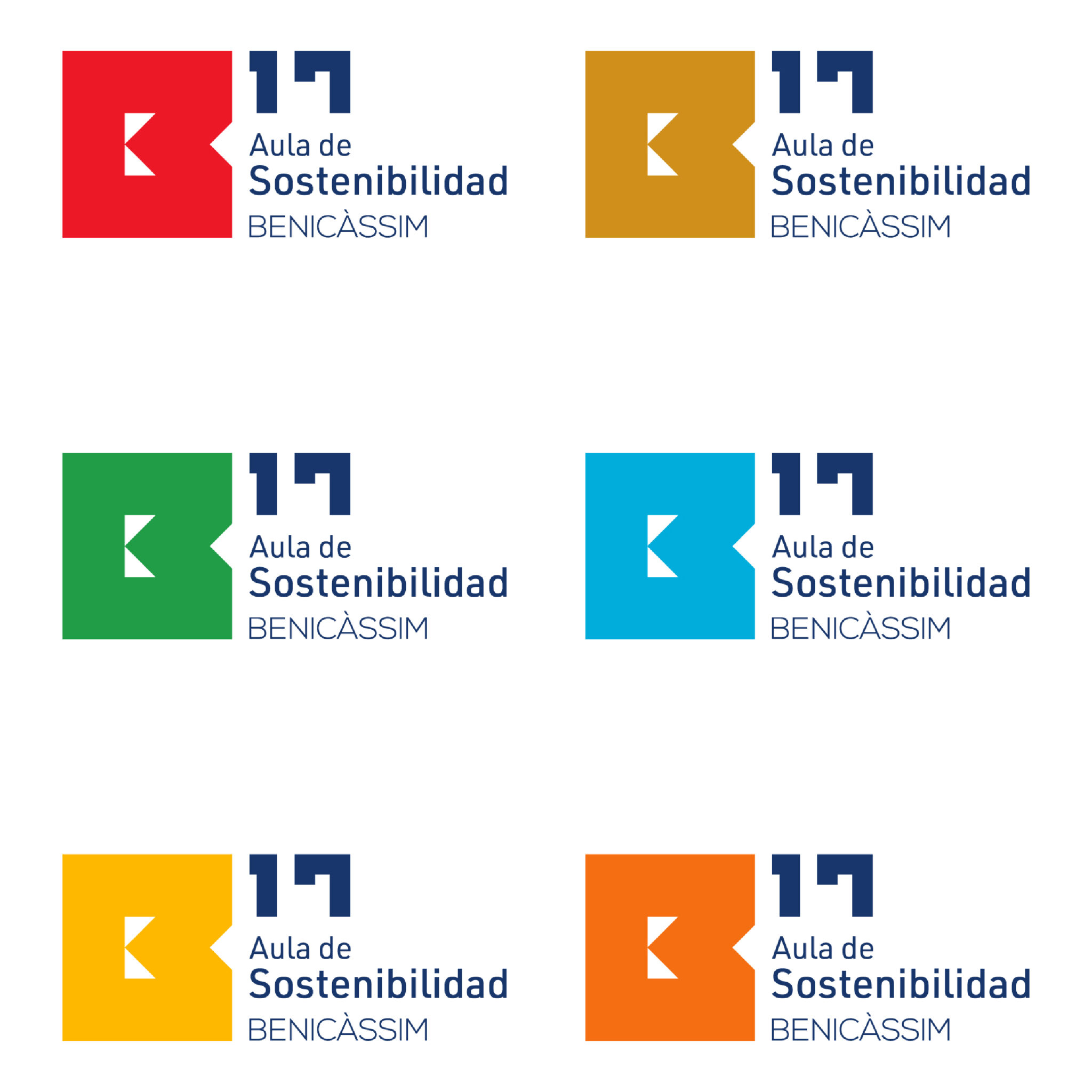 Aula de Sostenibilidad Benicàssim logo variations