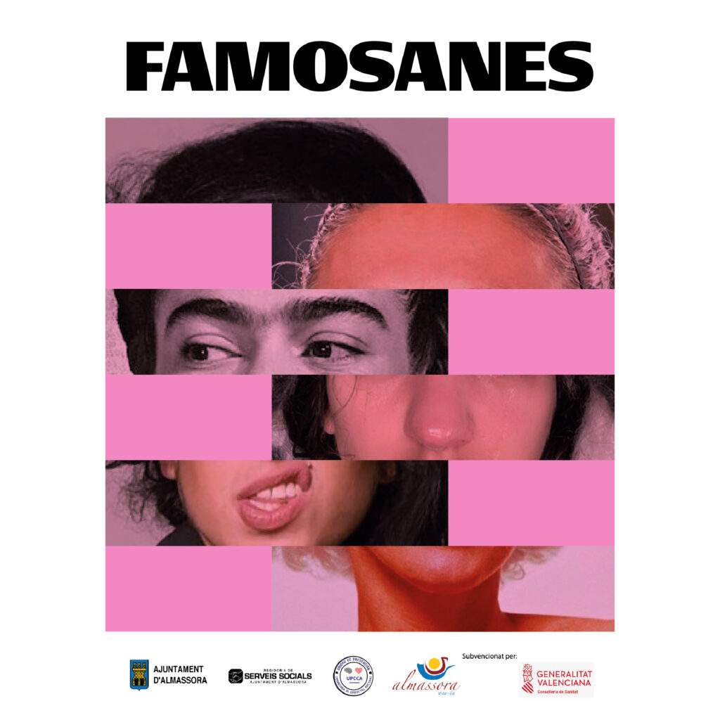 FAMOSANES poster with collage of women's faces