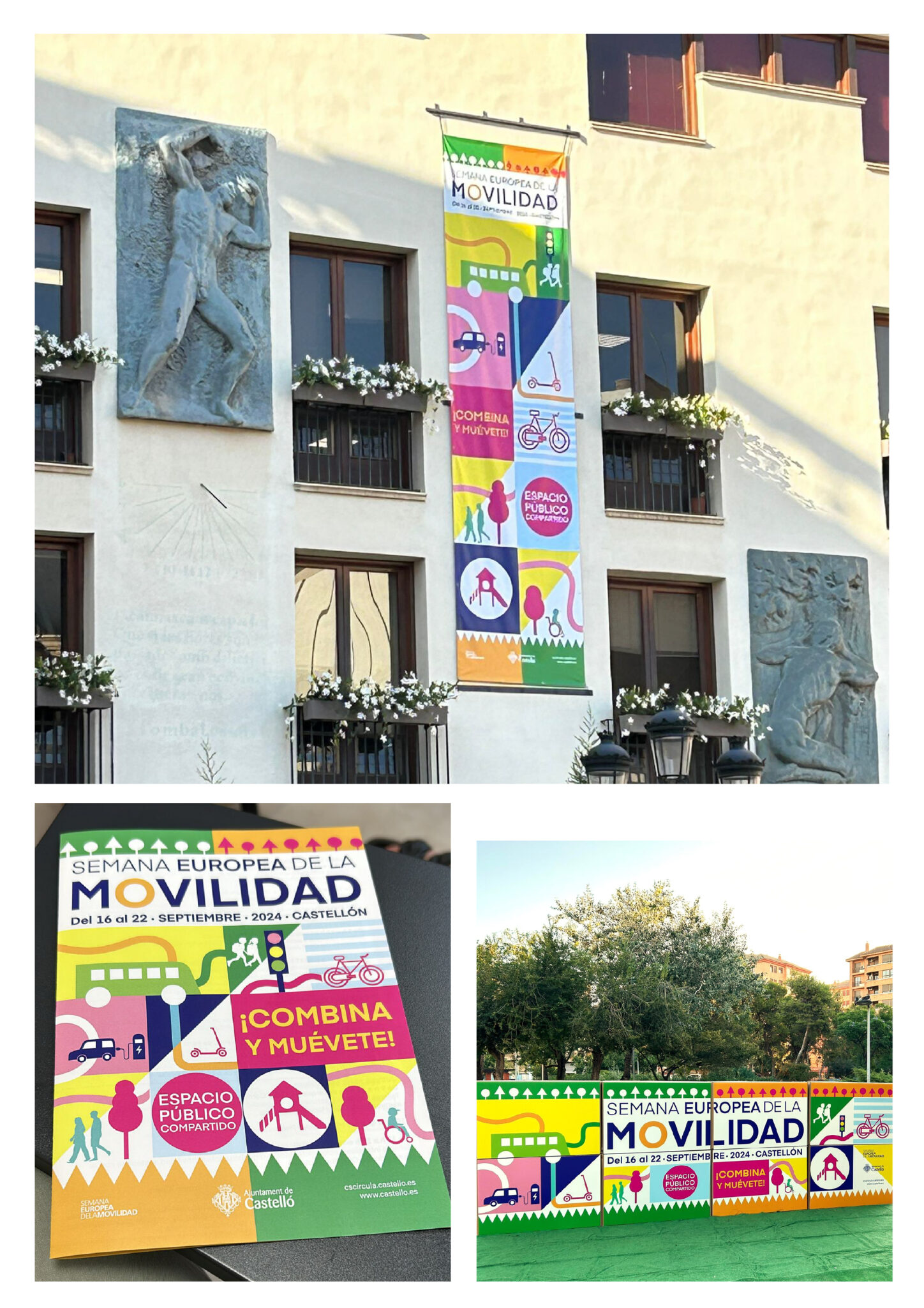 European Mobility Week banner on building facade